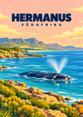 Hermanus – geometrische Illustration, Südafrika