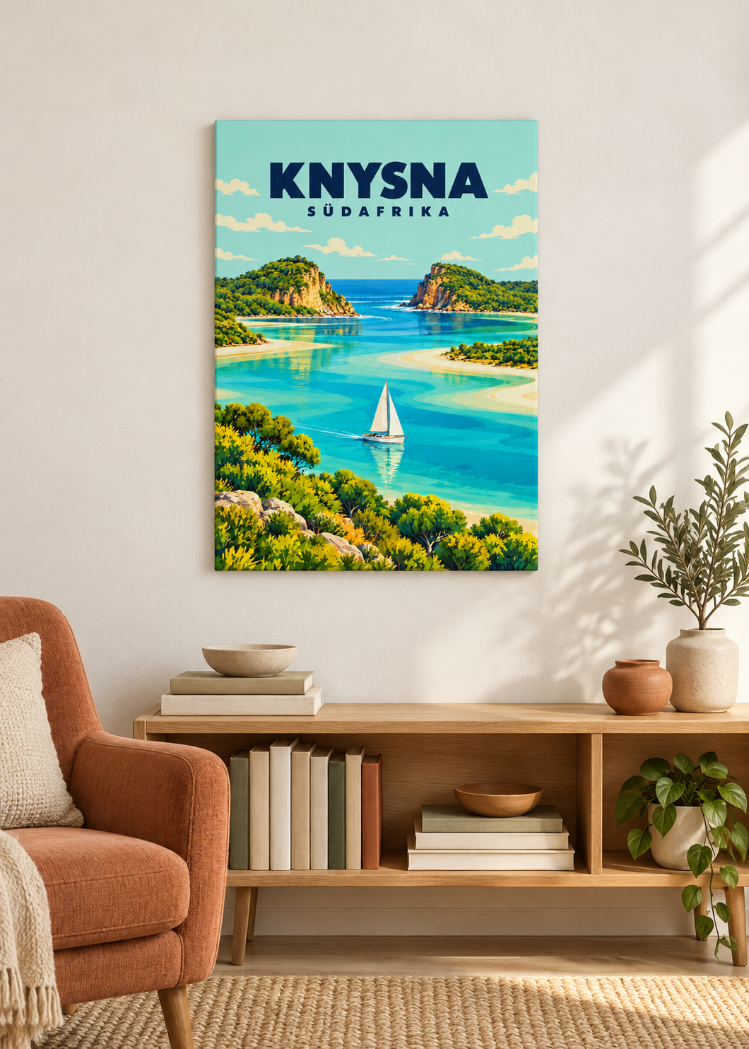 Knysna – rahmenlose matte Slim-Leinwand
