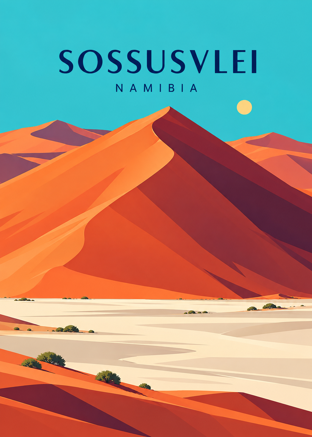 Sossusvlei – geometrische Illustration aus Namibia
