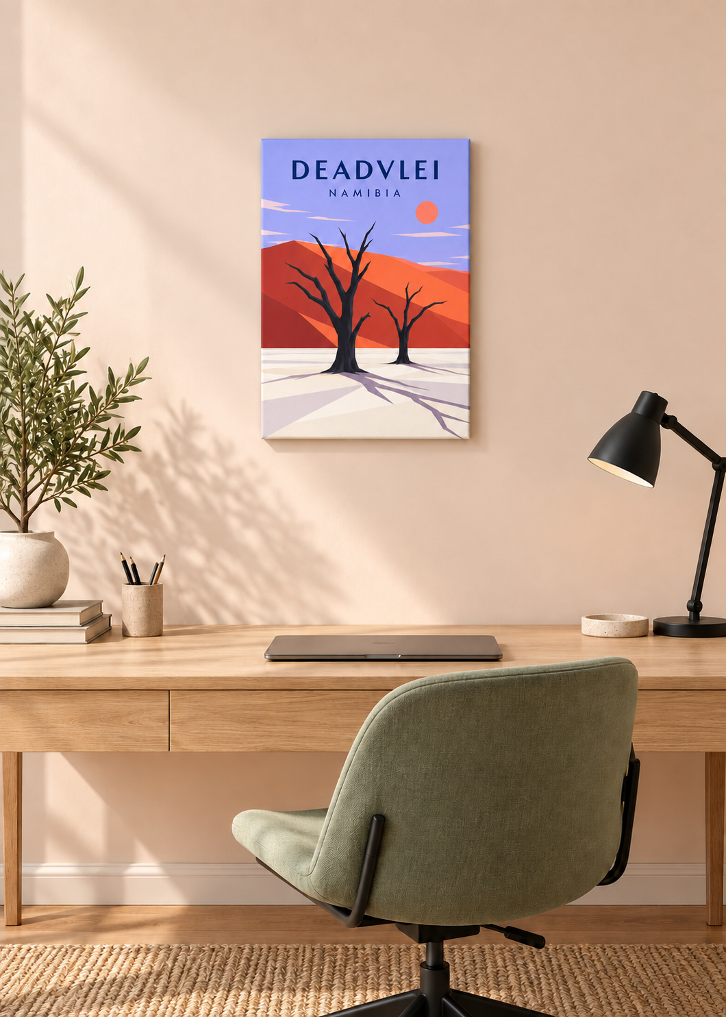 Deadvlei auf rahmenloser Slim-Leinwand
