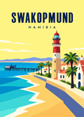 Swakopmund – geometrische Illustration aus Namibia