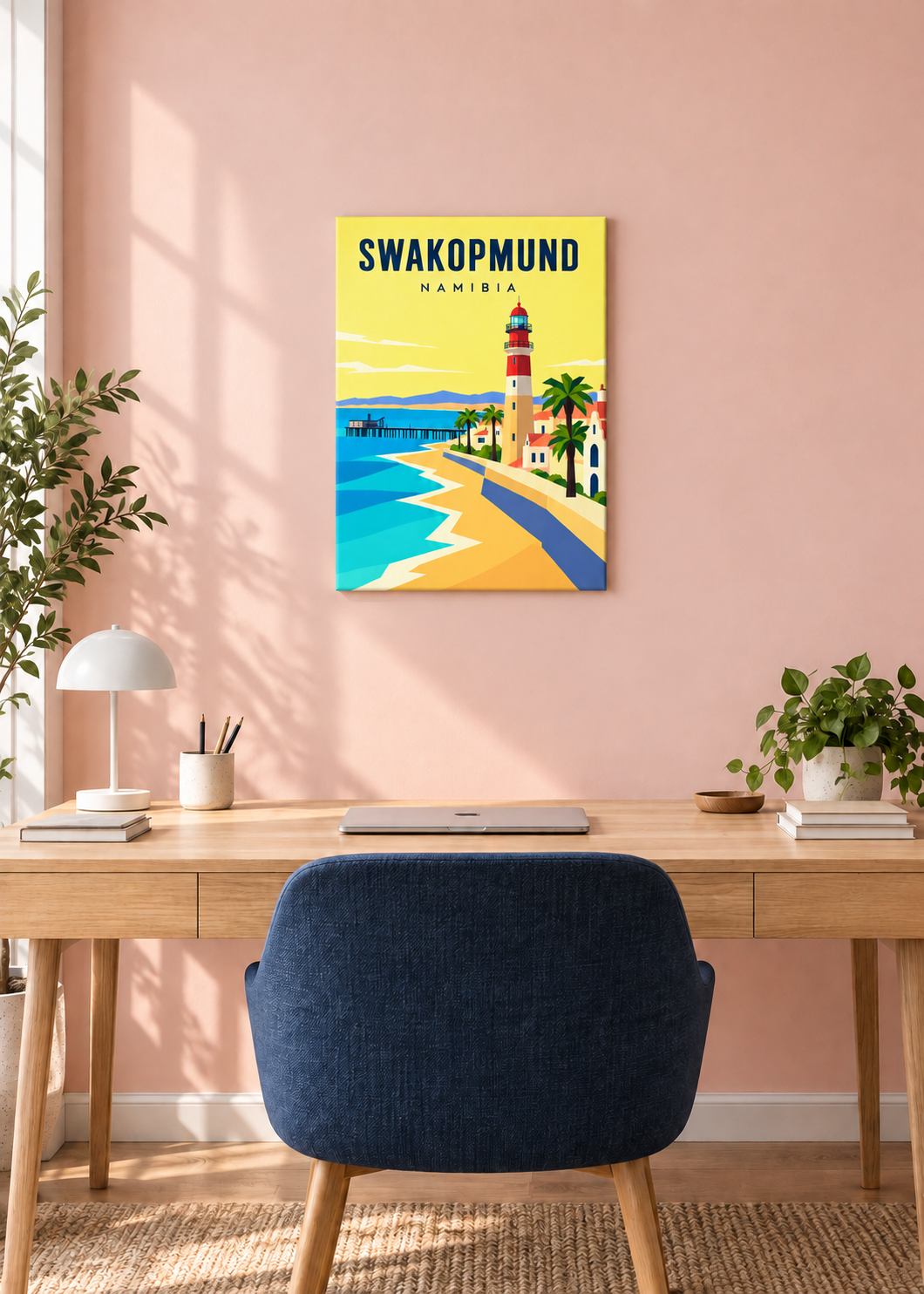 Swakopmund auf rahmenloser Slim-Leinwand