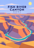 Fish River Canyon, Namibia – geometrische Illustration der Flussschleife