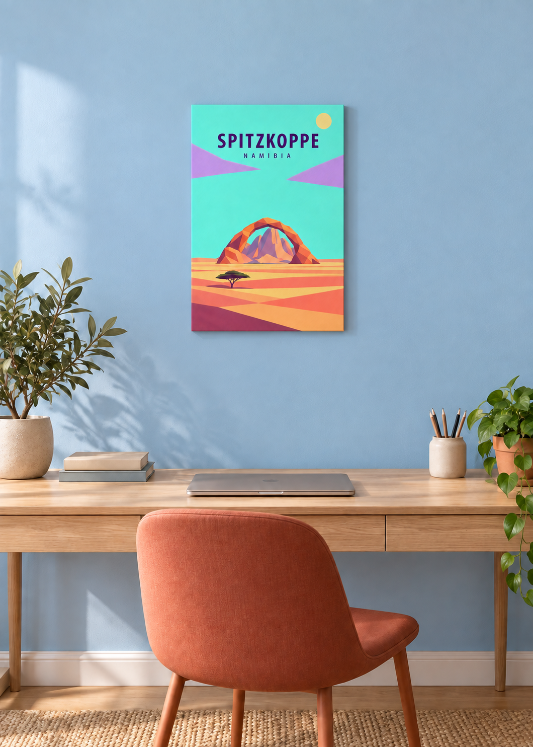 Spitzkoppe – rahmenlose Slim-Leinwand mit matter Gewebestruktur