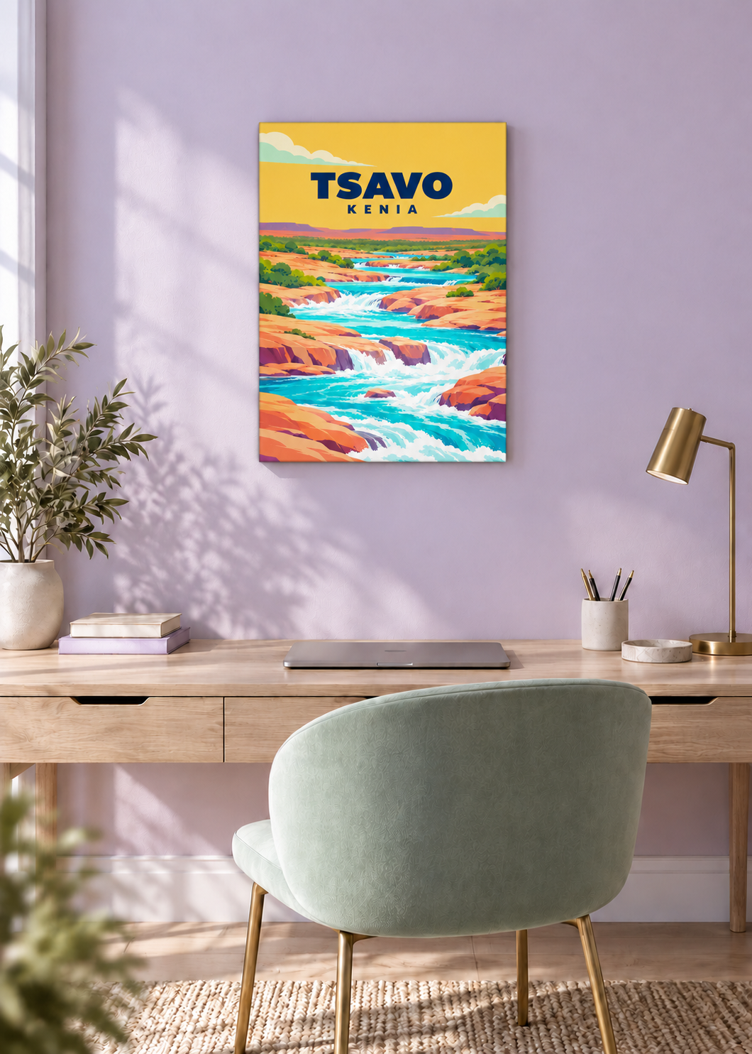 Tsavo auf rahmenloser Slim-Leinwand
