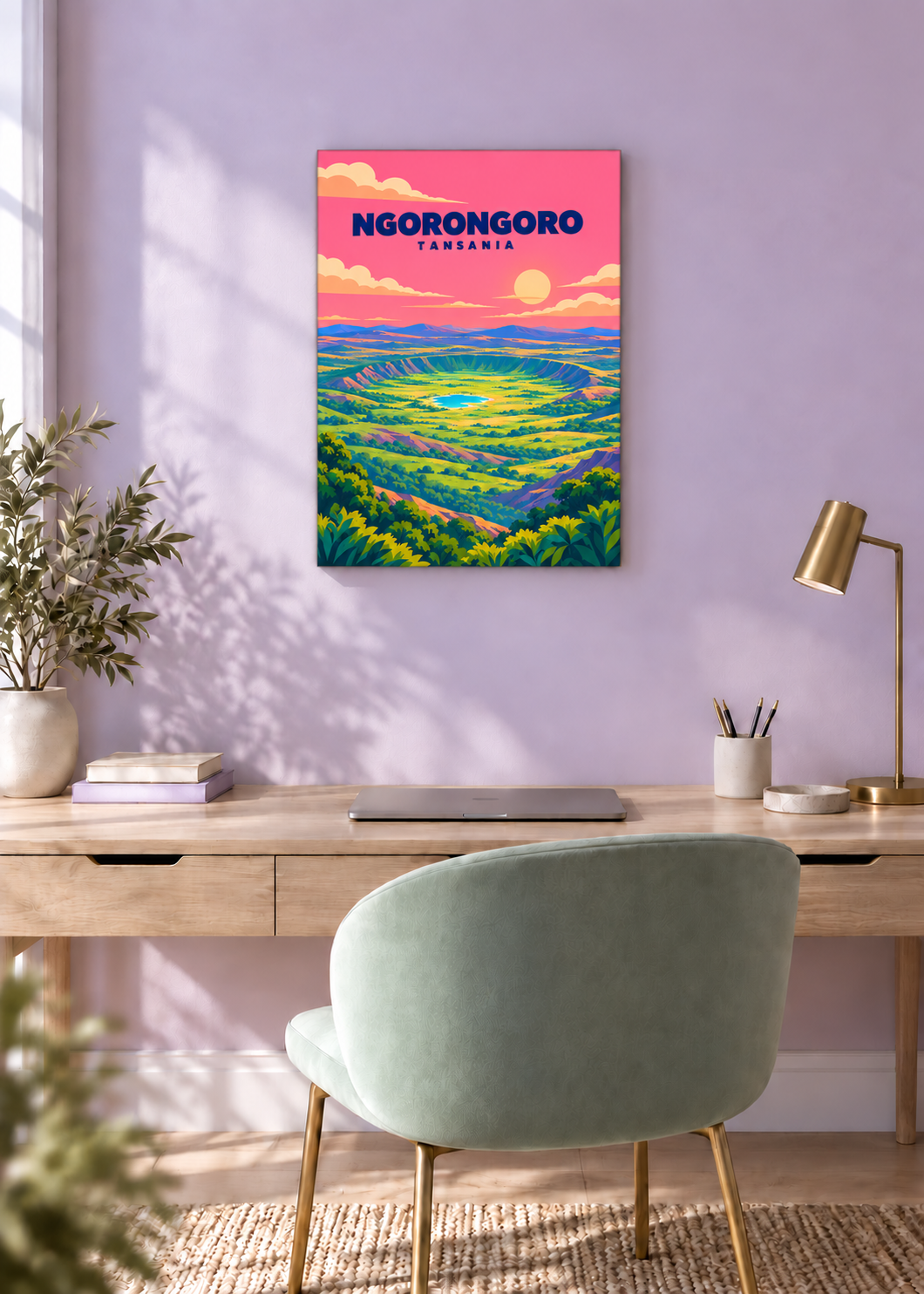 Ngorongoro – rahmenlose Slim-Leinwand