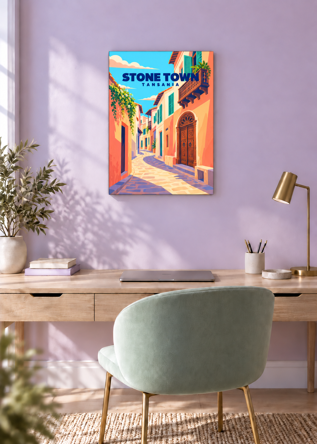 Stone Town – rahmenlose Slim-Leinwand