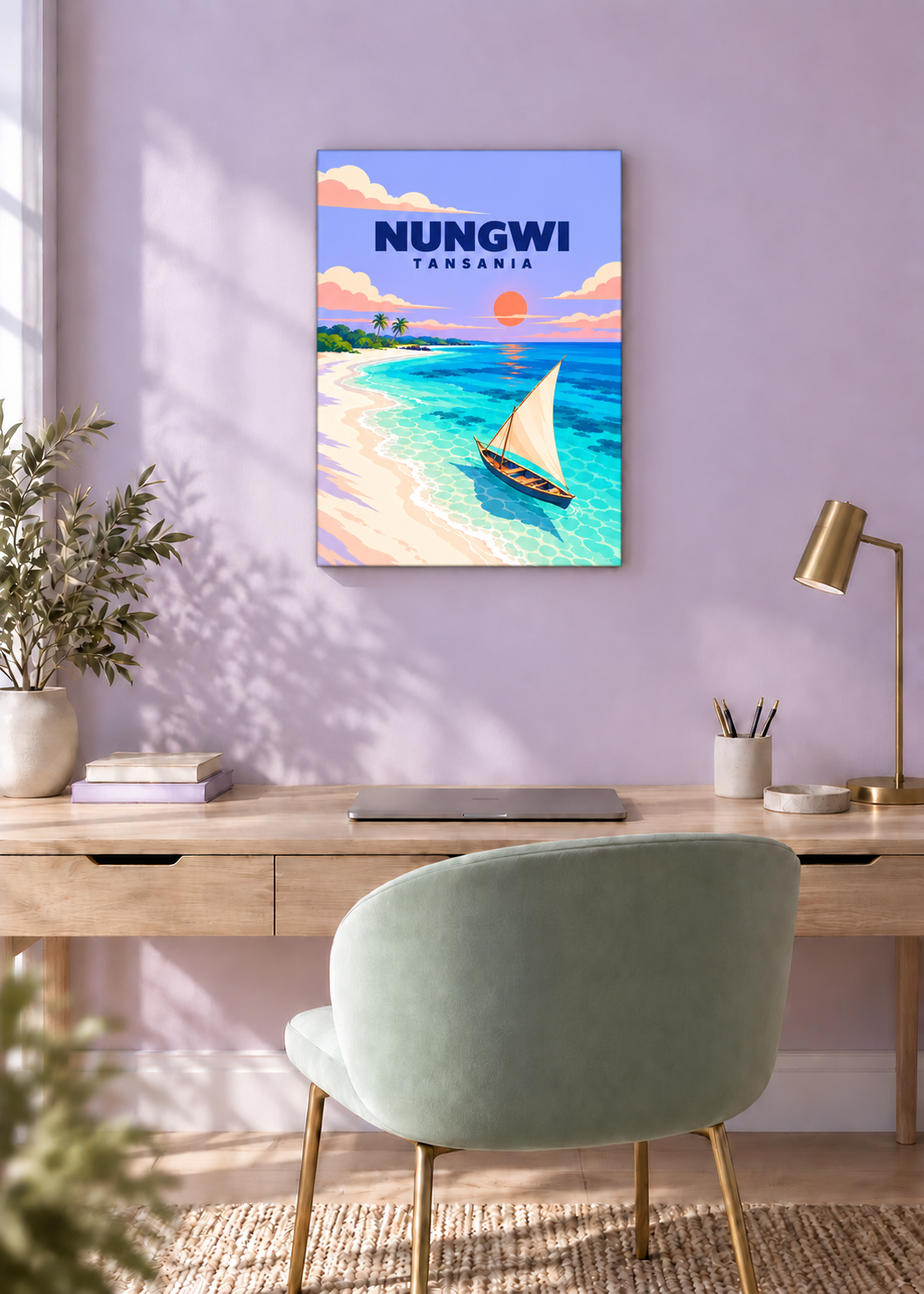 Nungwi – rahmenlose Slim-Leinwand