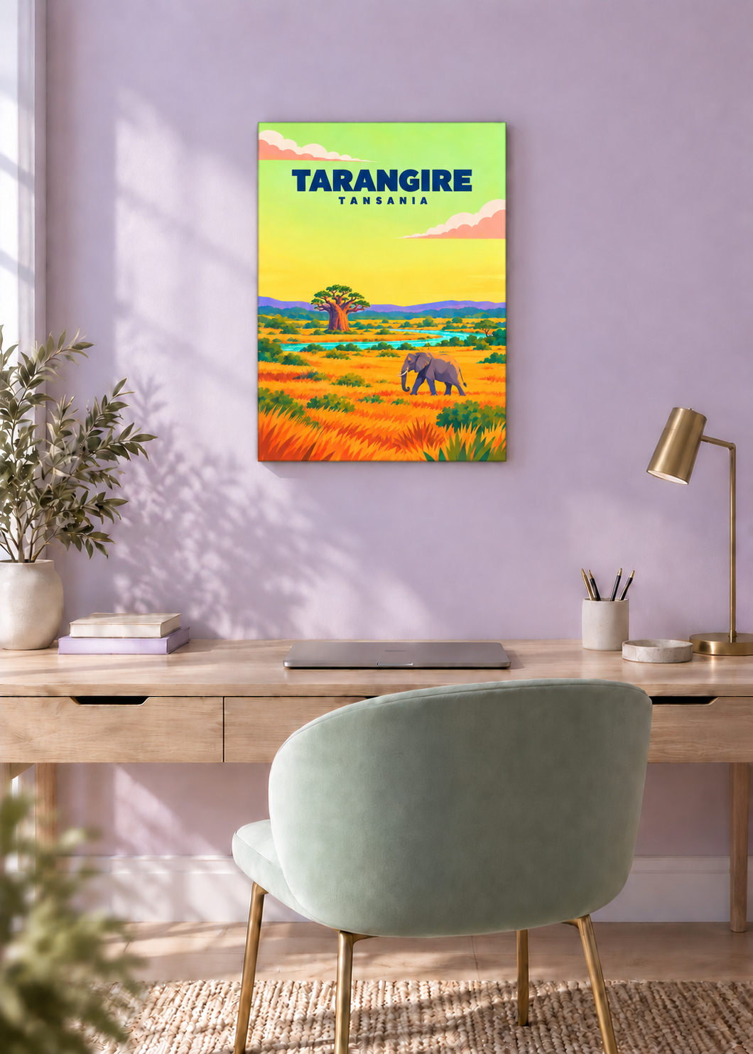 Tarangire – rahmenlose Slim-Leinwand