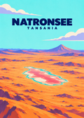 Natronsee – geometrische Illustration, Tansania