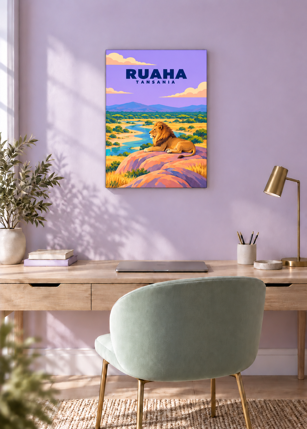 Ruaha – rahmenlose Slim-Leinwand