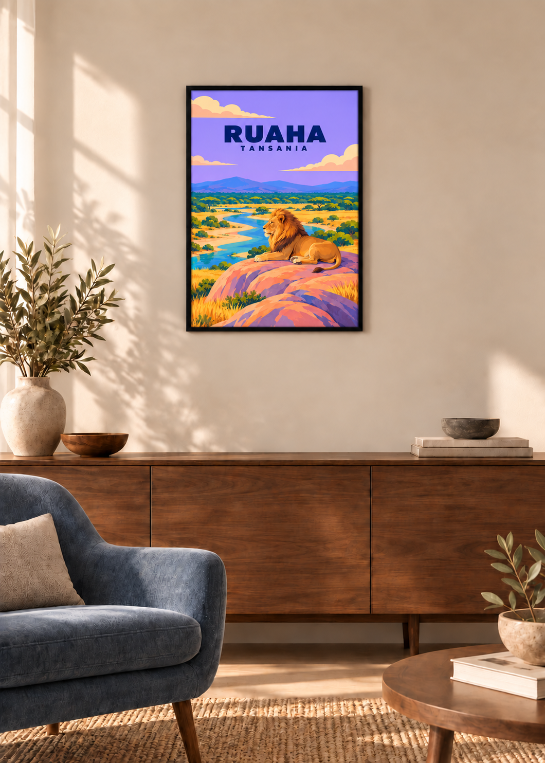 Ruaha – dünner schwarzer Rahmen mit Acrylglas