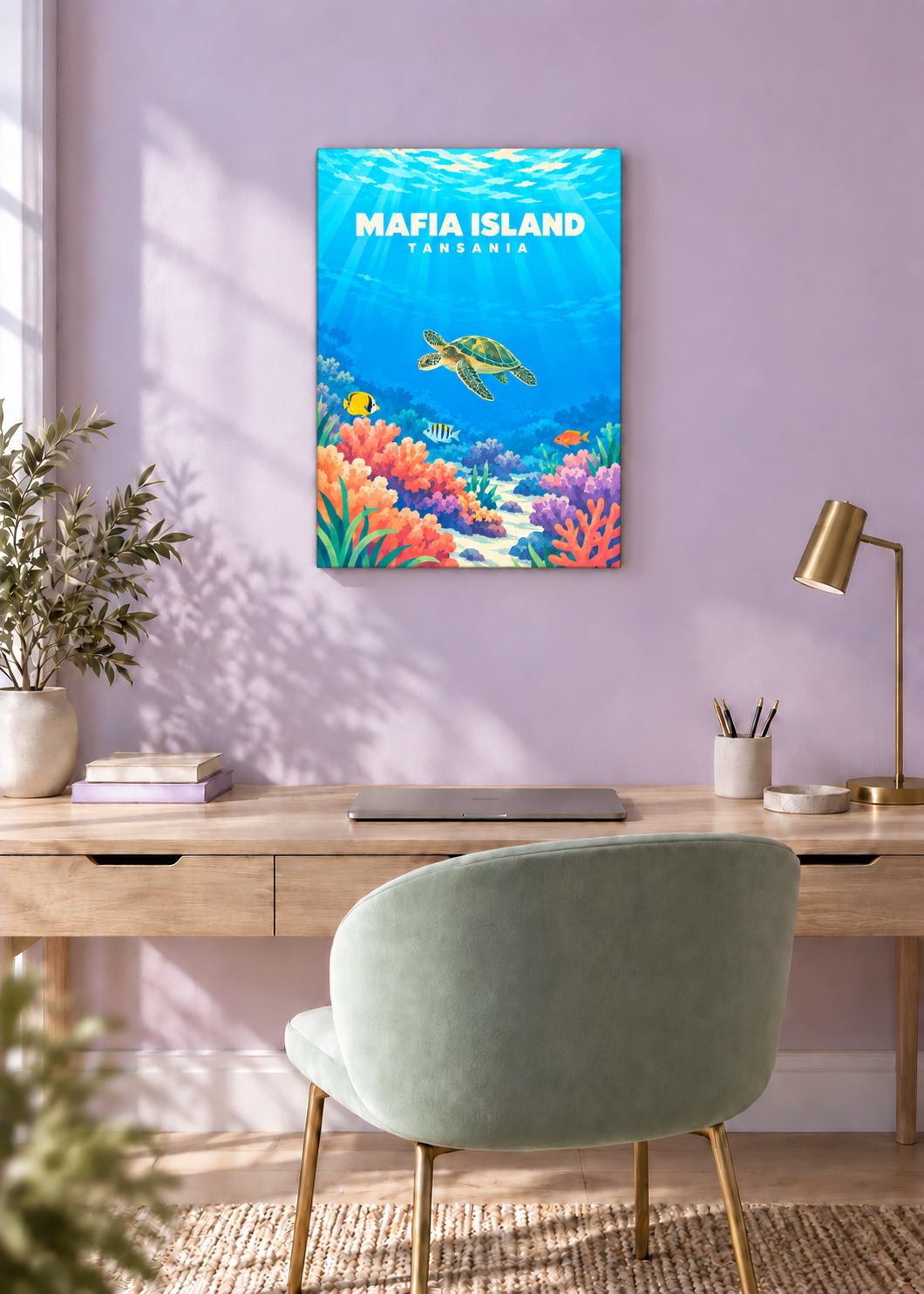 Mafia Island – rahmenlose Slim-Leinwand