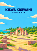 Kilwa Kisiwani – geometrische Illustration, Tansania