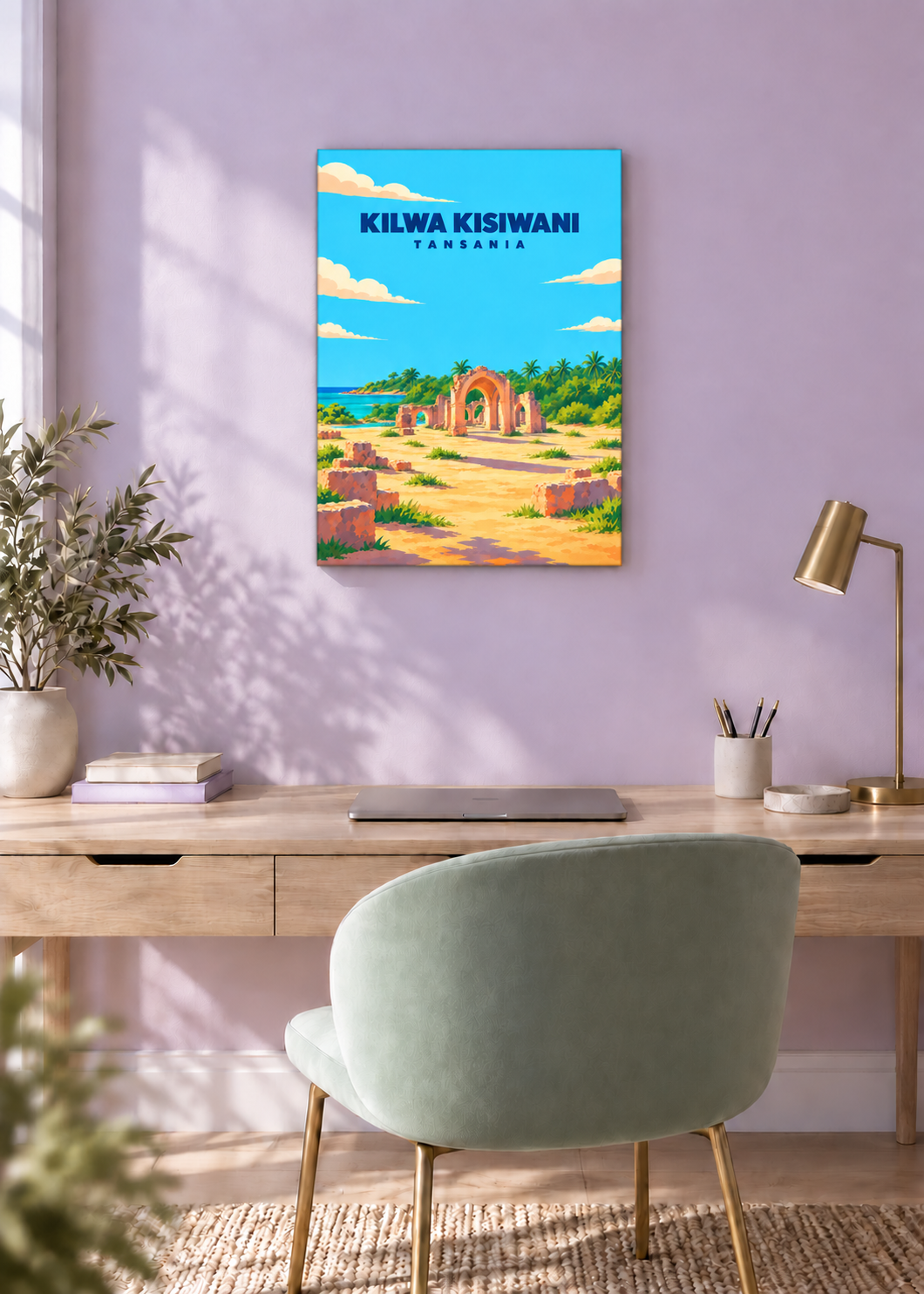 Kilwa Kisiwani – rahmenlose Slim-Leinwand