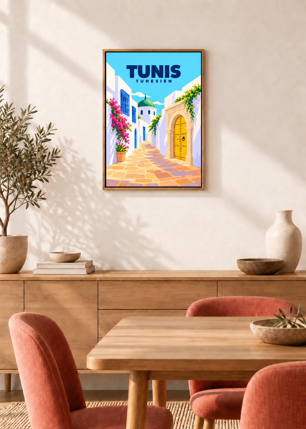 Tunis – Leinwand im Eichen-Schattenfugenrahmen