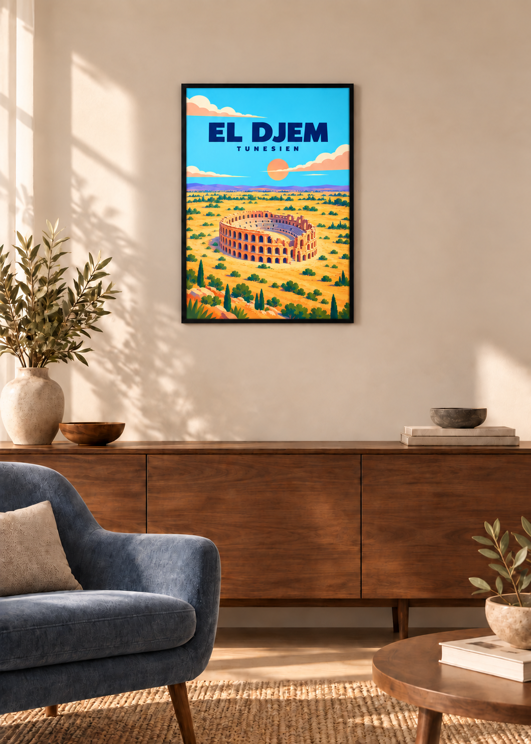 El Djem – dünner schwarzer Rahmen mit Acrylglas