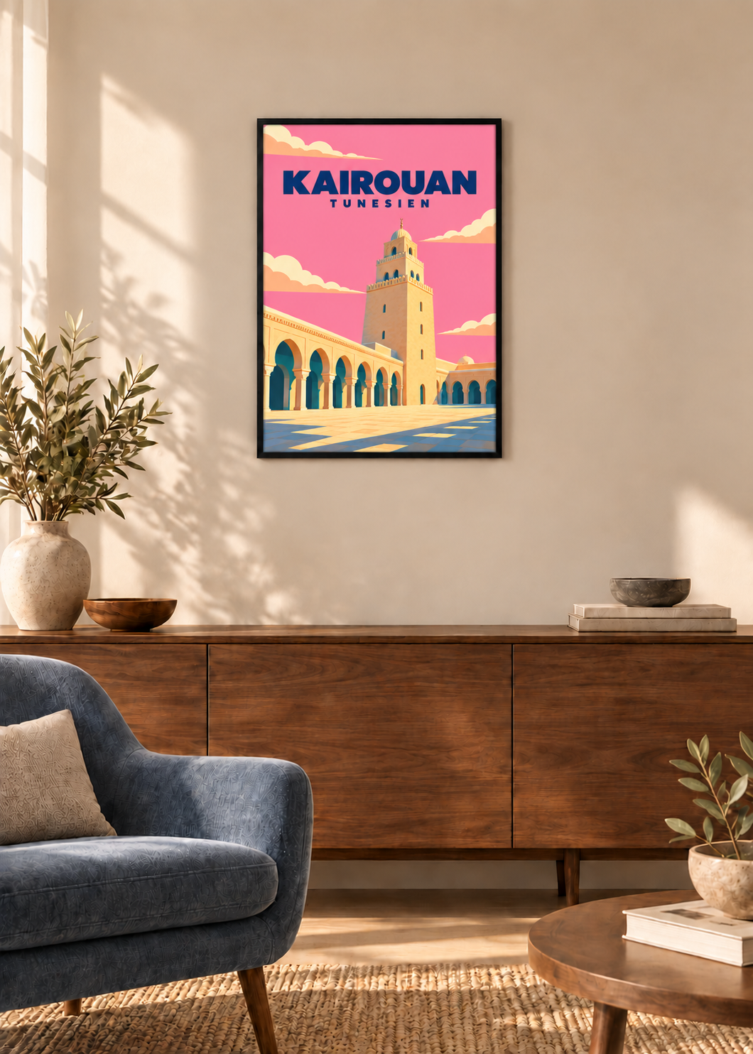 Kairouan – dünner schwarzer Rahmen mit Acrylglas