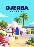 Djerba – geometrische Illustration, Tunesien