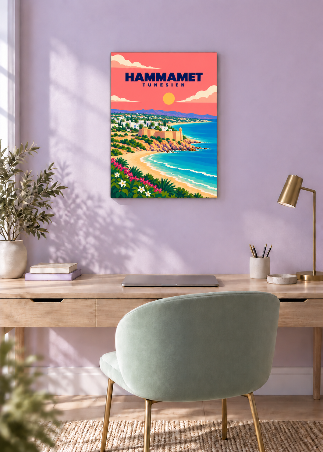 Hammamet – rahmenlose Slim-Leinwand