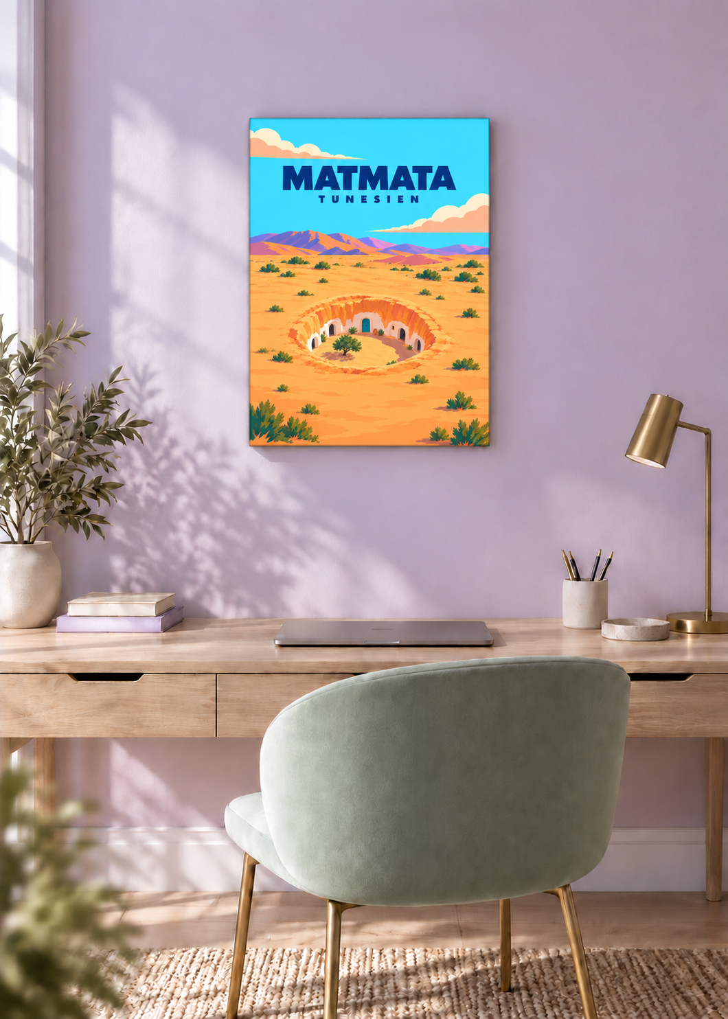 Matmata – rahmenlose Slim-Leinwand