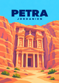 Petra – geometrische Illustration, Jordanien