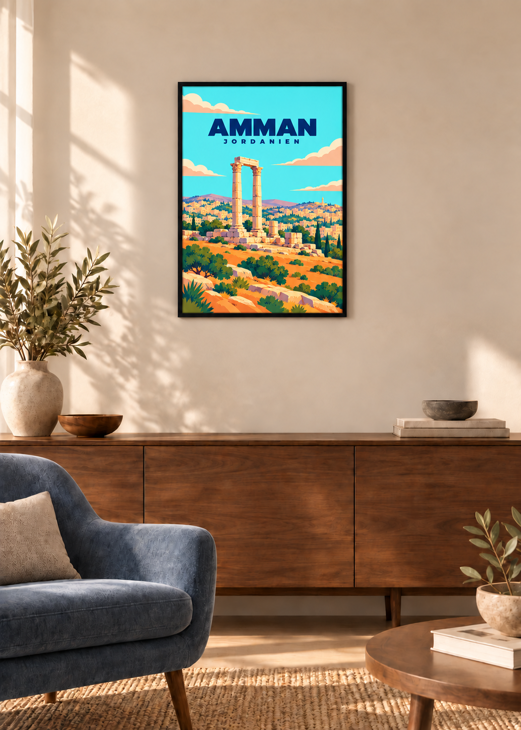 Amman – dünner schwarzer Rahmen mit Acrylglas