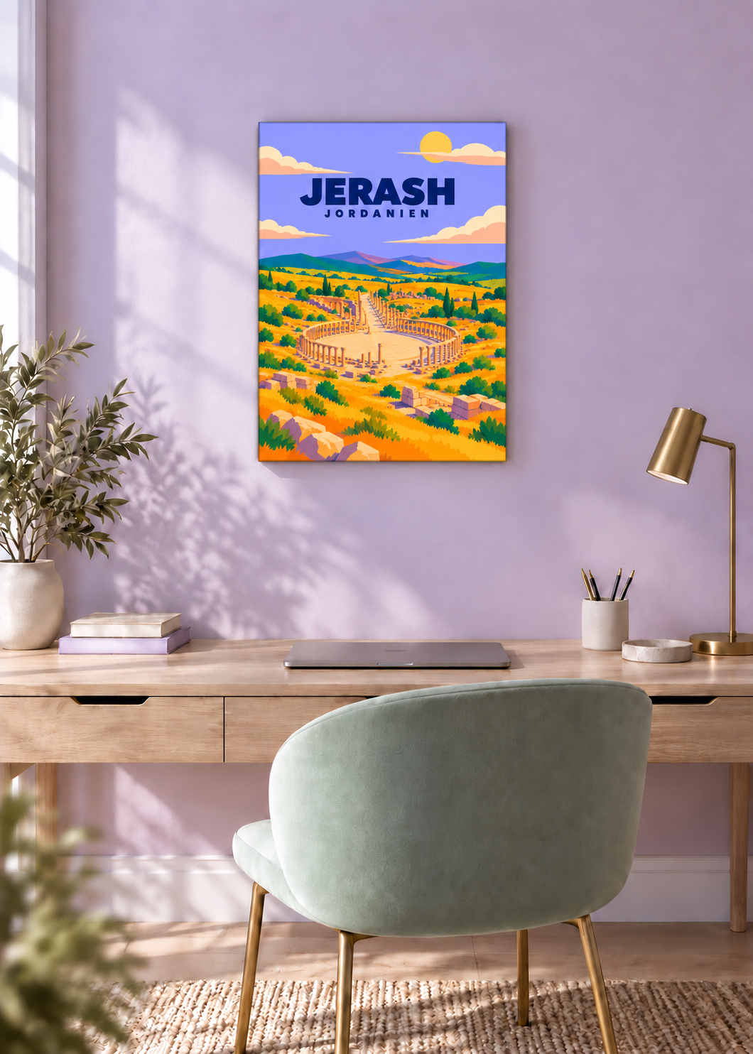 Jerash – rahmenlose Slim-Leinwand