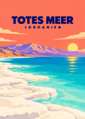 Totes Meer – geometrische Illustration, Jordanien