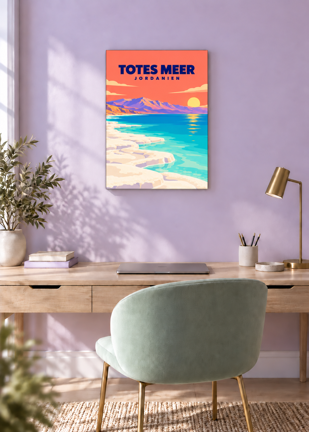 Totes Meer – rahmenlose Slim-Leinwand