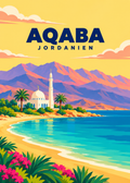 Aqaba – geometrische Illustration, Jordanien