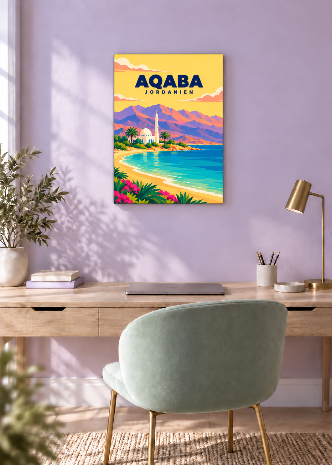Aqaba – rahmenlose Slim-Leinwand