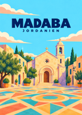 Madaba – geometrische Illustration, Jordanien