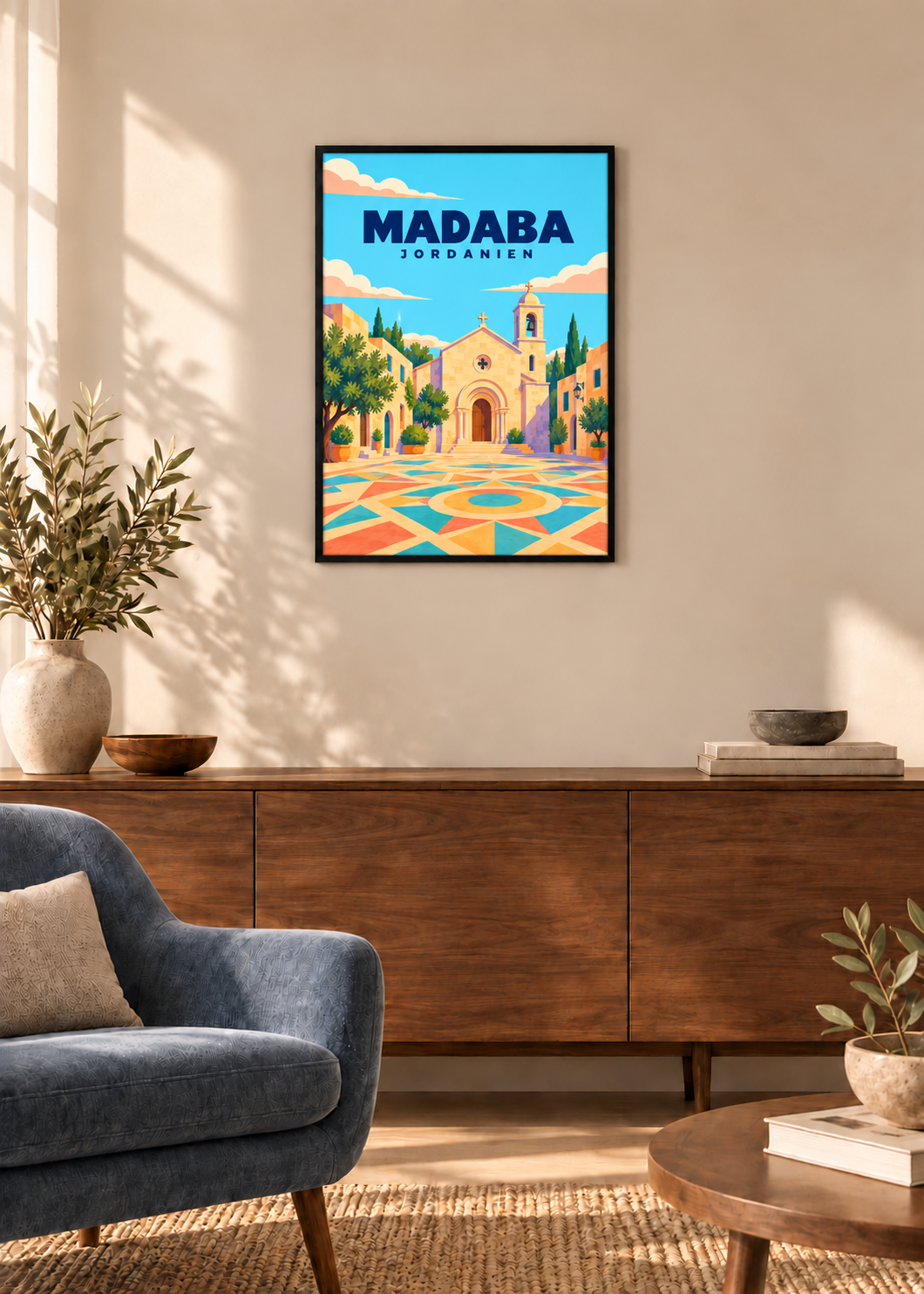 Madaba – dünner schwarzer Rahmen mit Acrylglas