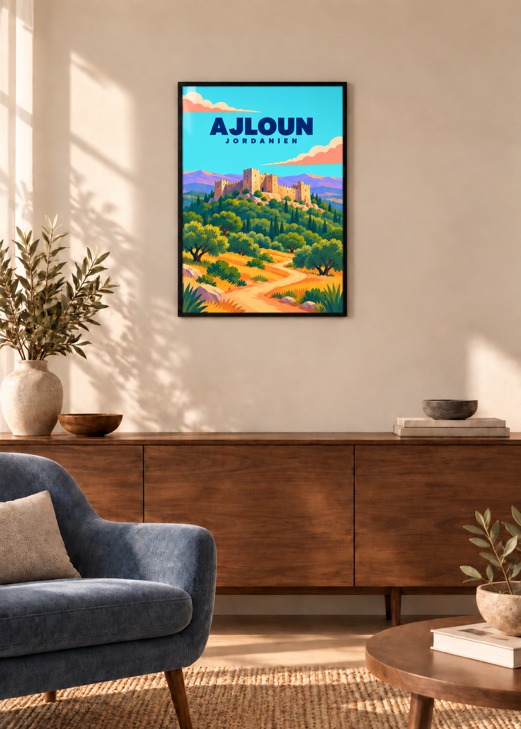 Ajloun – dünner schwarzer Rahmen mit Acrylglas