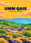 Umm Qais – geometrische Illustration, Jordanien