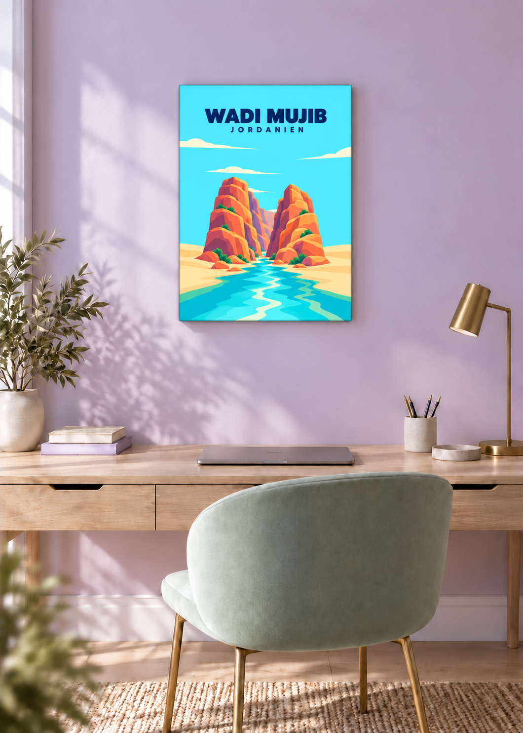 Wadi Mujib – rahmenlose Slim-Leinwand