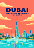 Dubai – geometrische Illustration, Vereinigte Arabische Emirate