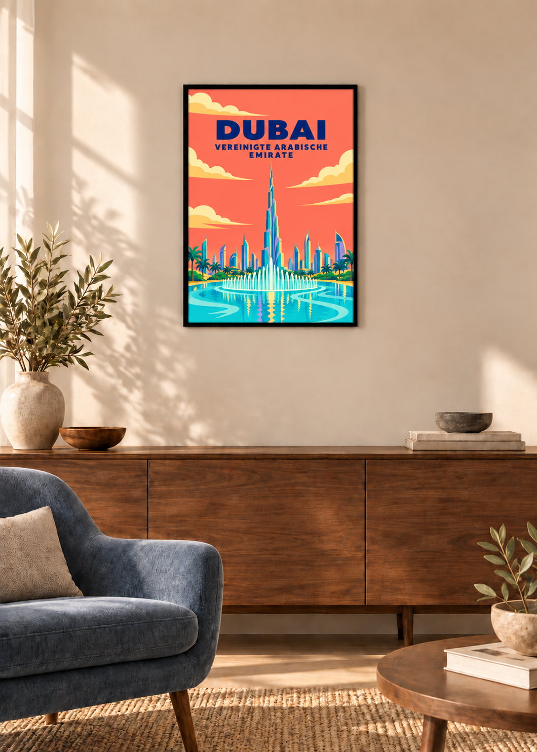 Dubai – dünner schwarzer Rahmen mit Acrylglas