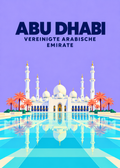 Abu Dhabi – geometrische Illustration, Vereinigte Arabische Emirate