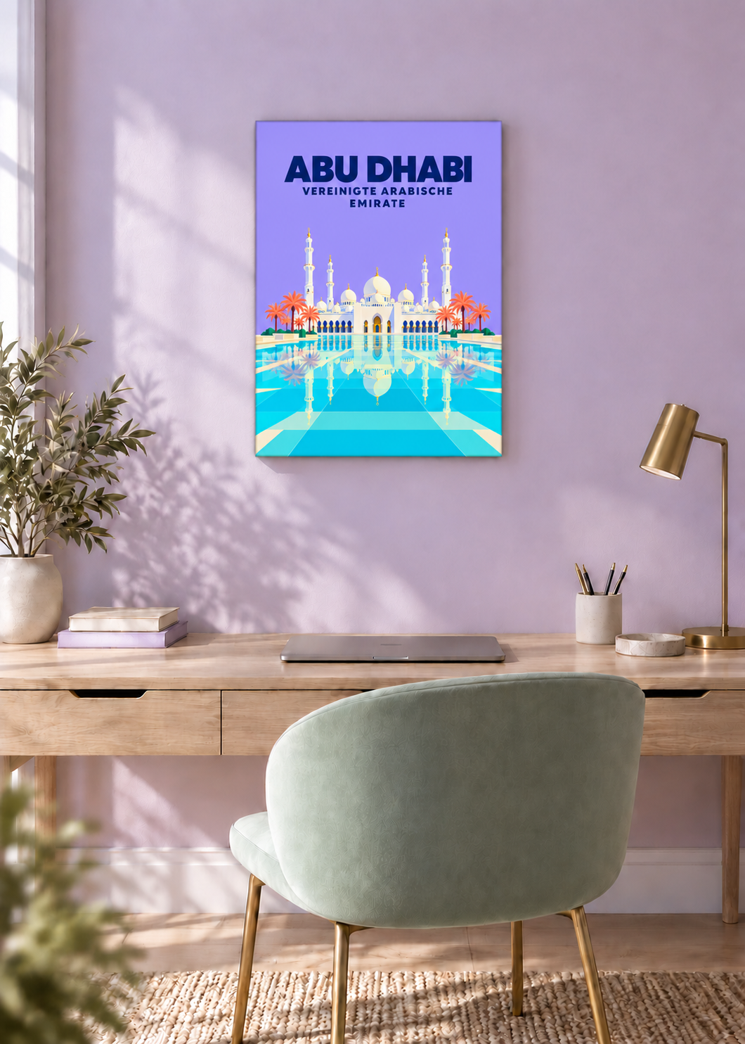 Abu Dhabi – rahmenlose Slim-Leinwand