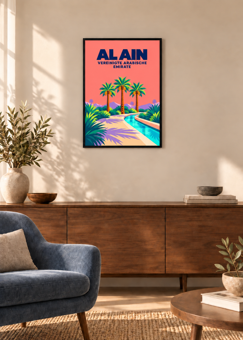 Al Ain – dünner schwarzer Rahmen mit Acrylglas