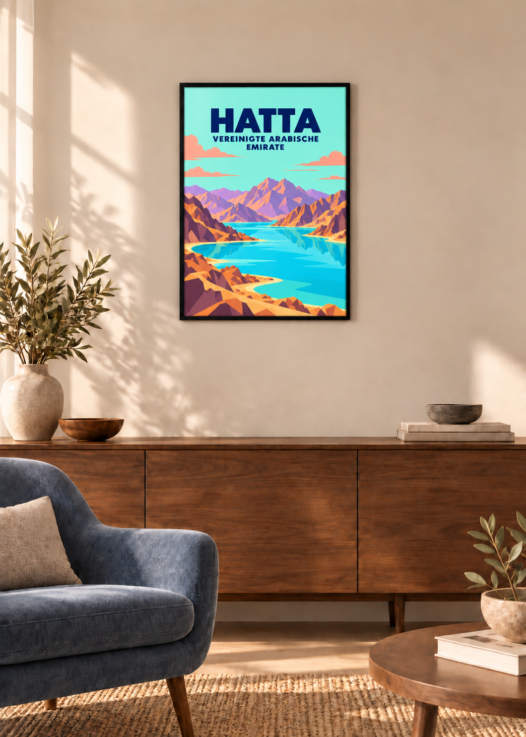 Hatta – dünner schwarzer Rahmen mit Acrylglas