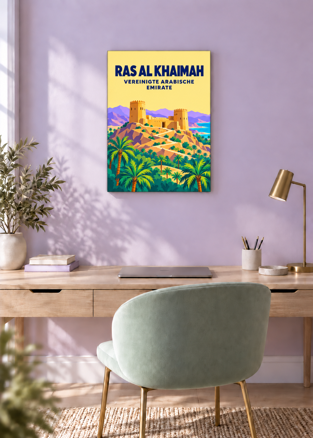 Ras Al Khaimah – rahmenlose Slim-Leinwand
