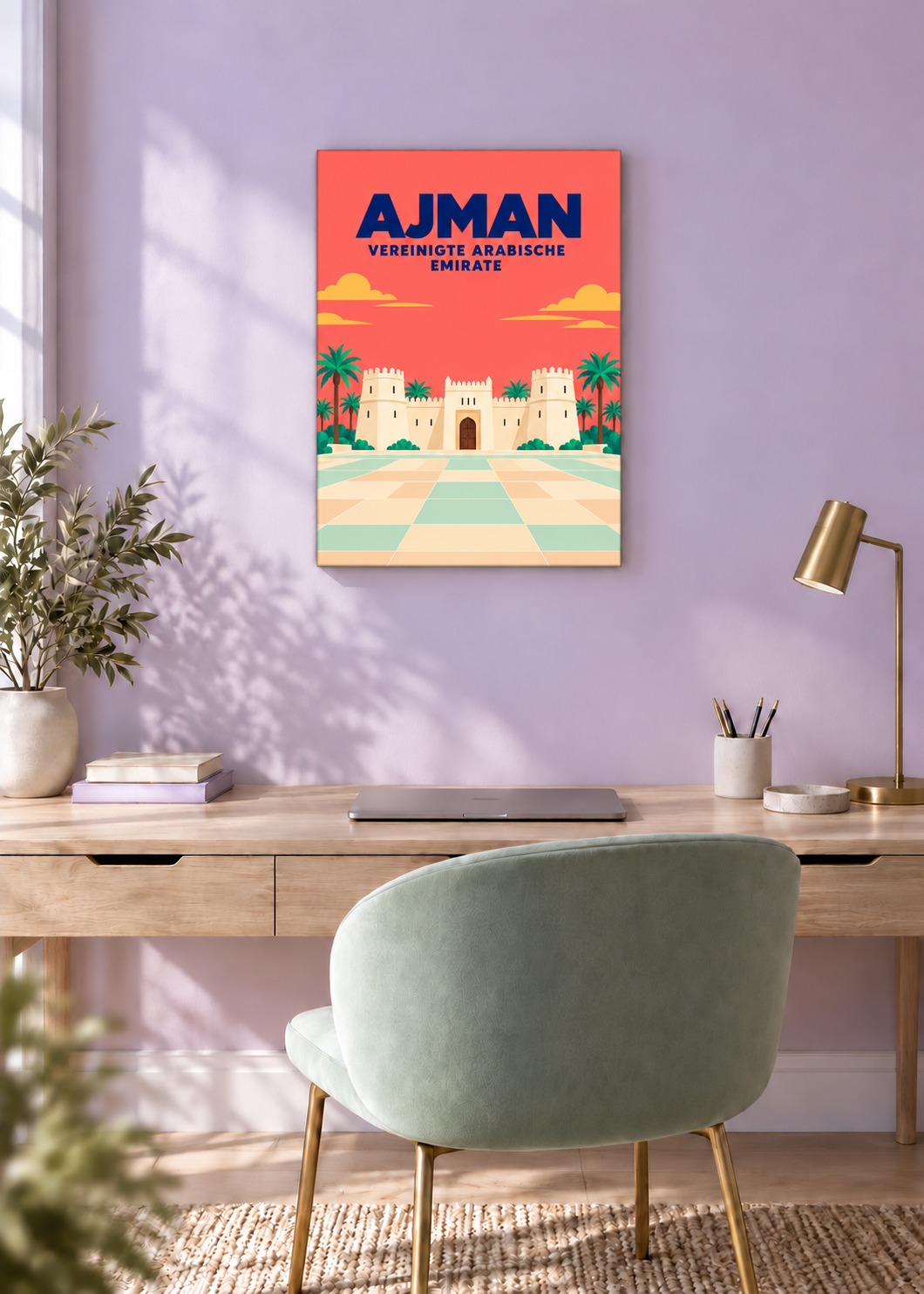 Ajman – rahmenlose Slim-Leinwand