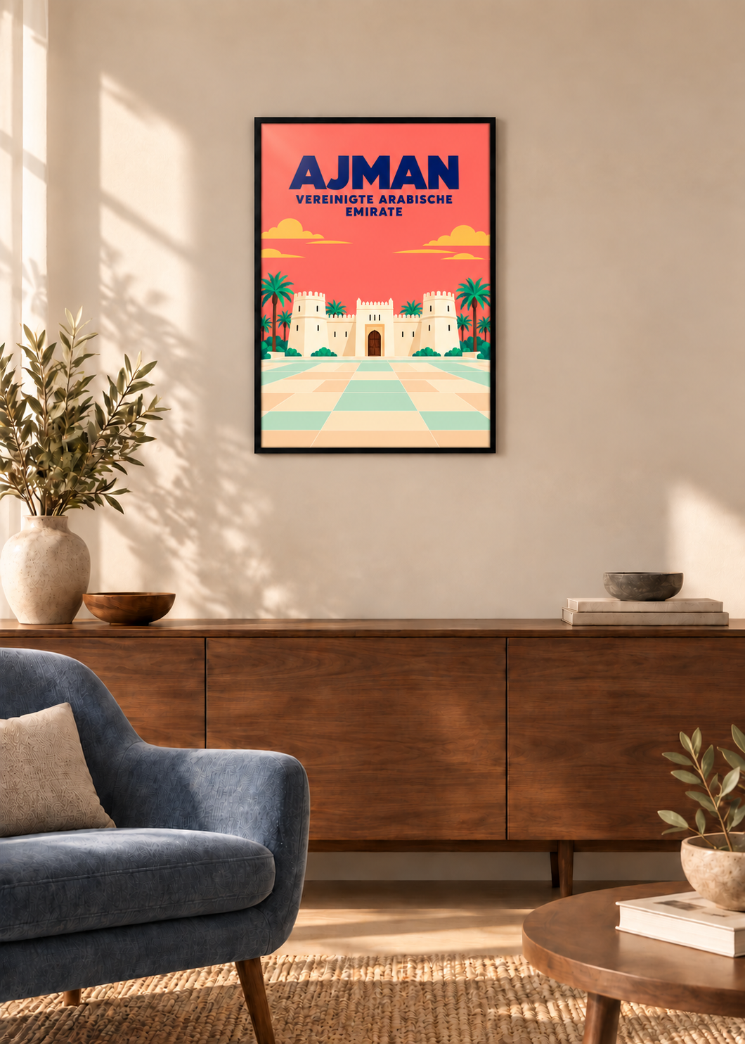 Ajman – dünner schwarzer Rahmen mit Acrylglas