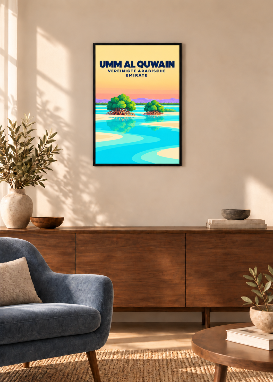 Umm Al Quwain – dünner schwarzer Rahmen mit Acrylglas