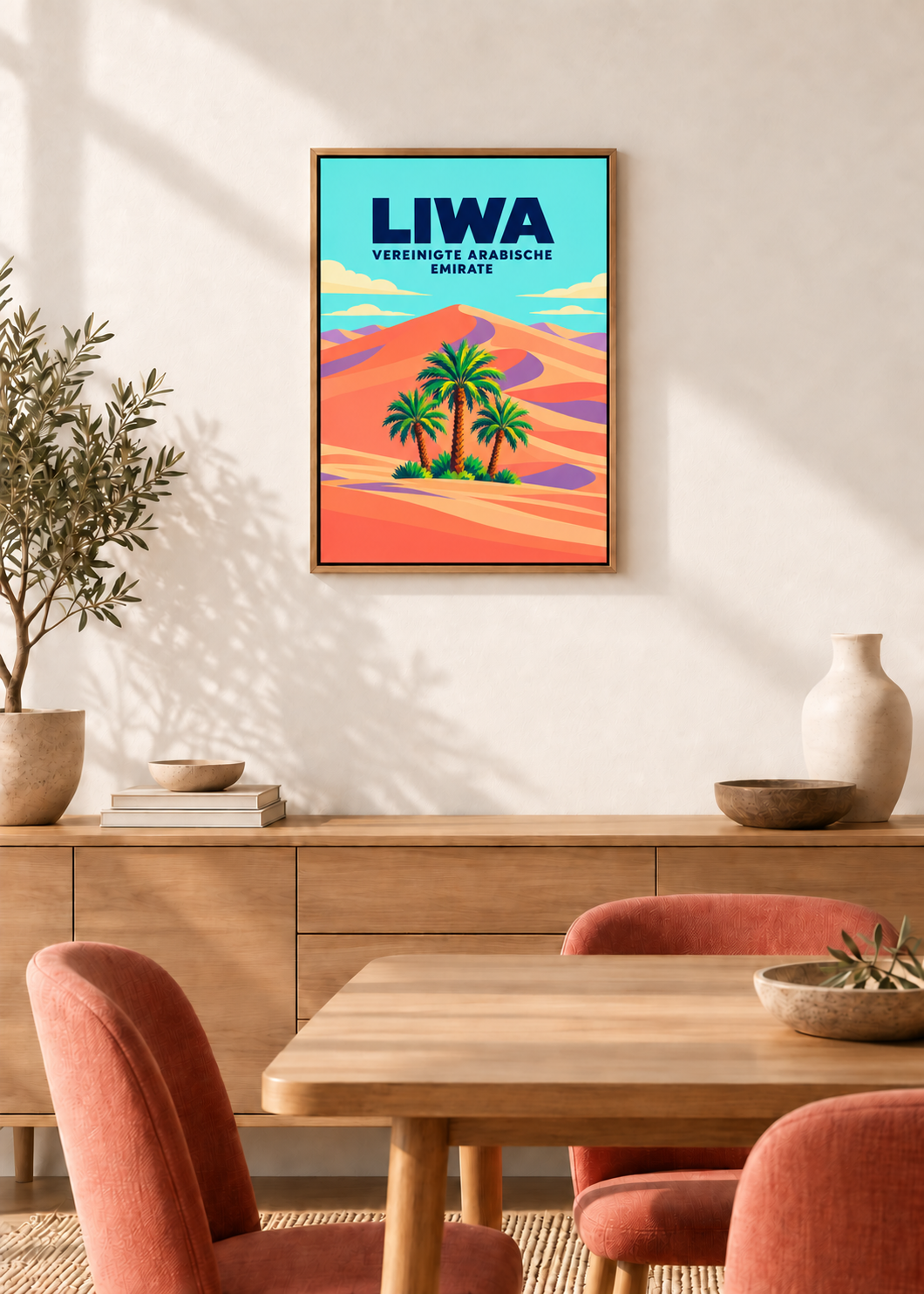 Liwa – Leinwand im Eichen-Schattenfugenrahmen