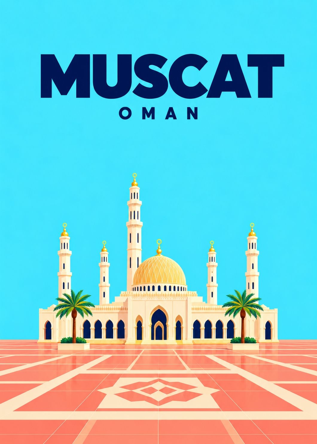 Muscat – geometrische Illustration, Oman