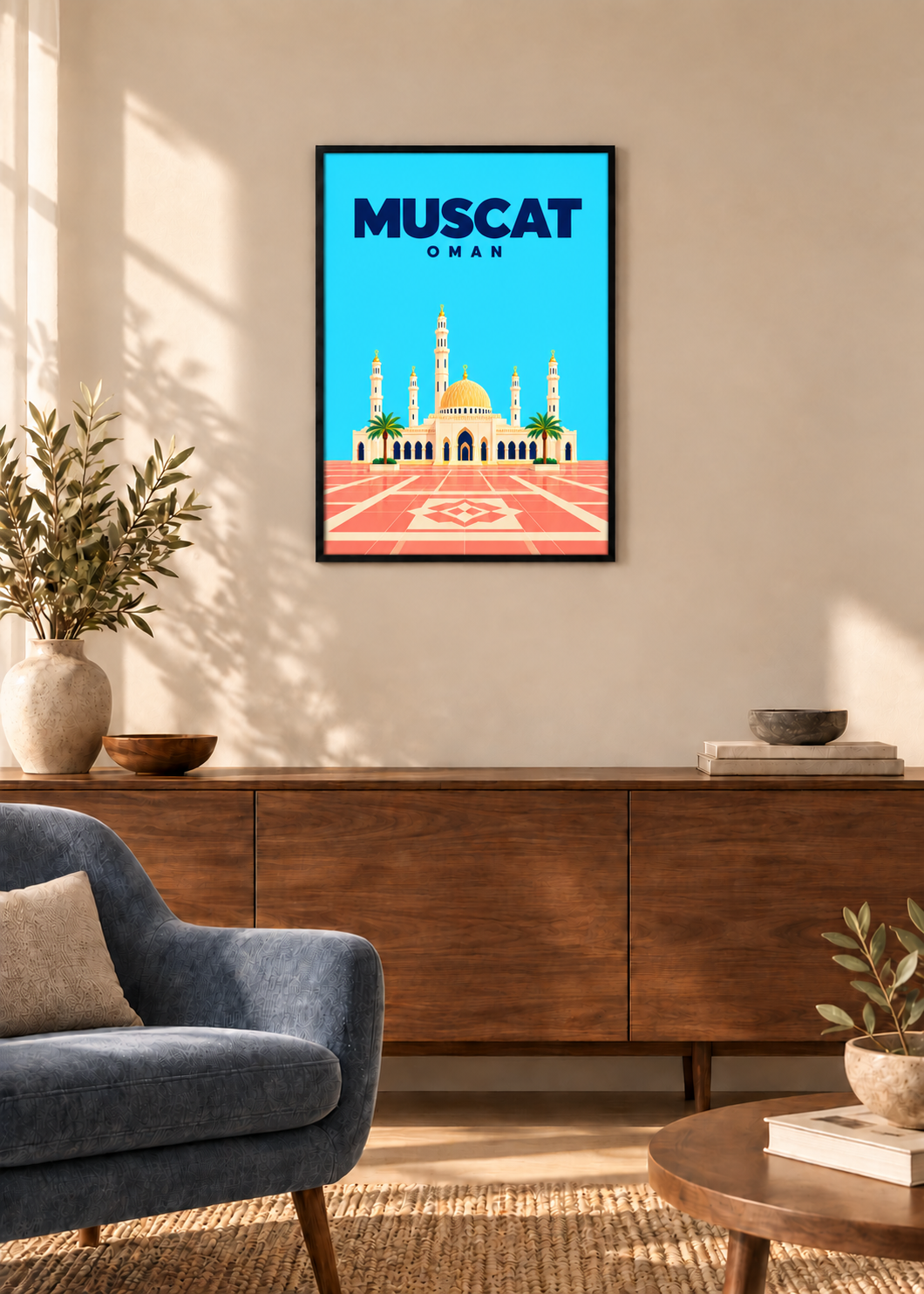 Muscat – dünner schwarzer Rahmen mit Acrylglas